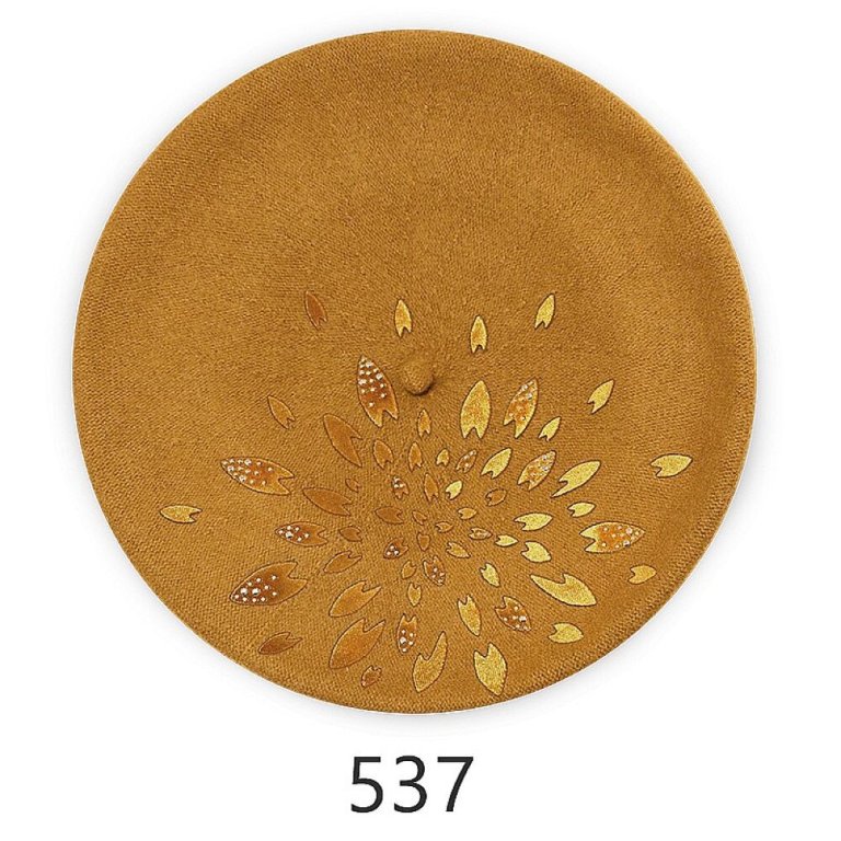 ba2303-beret-damski 537 miodowy