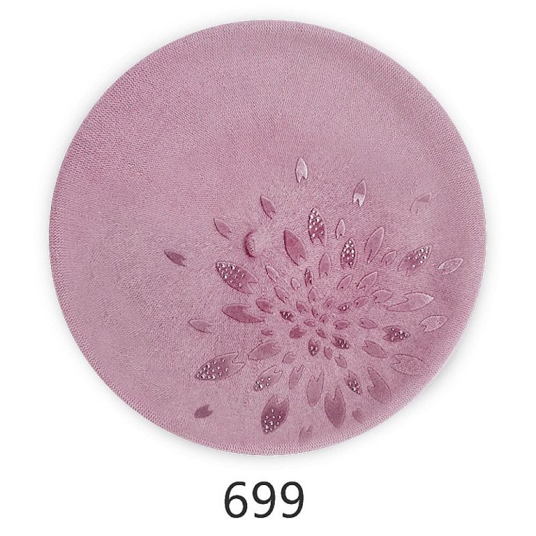 ba2303-beret-damski 699 róż puder