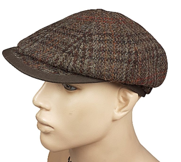 kaszkiet harris tweed 8011_3 brąz